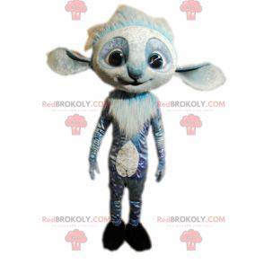 Mascote criatura peluda azul e engraçada - Redbrokoly.com