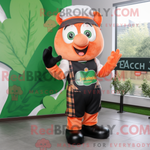 Peach Celtic Cross mascot...