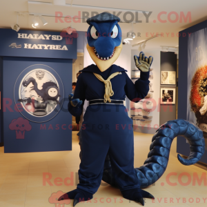 Navy Hydra maskotdraktfigur...