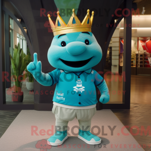 Teal King máscara drapeada...