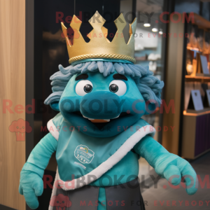 Teal King máscara drapeada...