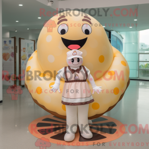 Crème donut mascottekostuum...