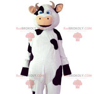 Mascotte mucca bianca e nera. Costume da mucca - Redbrokoly.com