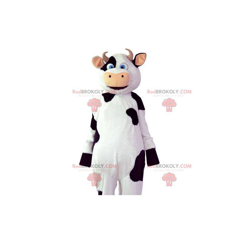 Mascot vaca blanca y negra. Disfraz de vaca - Redbrokoly.com