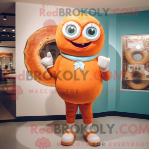 Orange Donut maskot kostume...