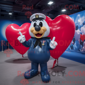Navy Heart Shaped Balloons...