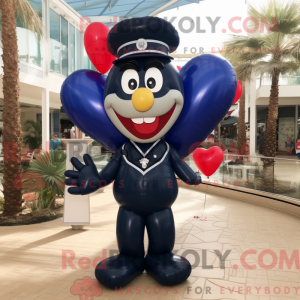 Navy hjerteformede balloner...