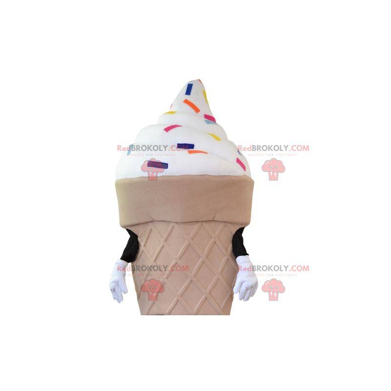 Mascotte de glace. Mascotte de cône glacé - Redbrokoly.com