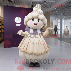 Cream Plum mascottekostuum...