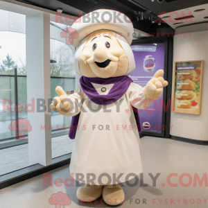Cream Plum mascot costume...