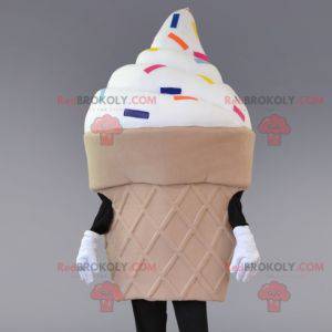 Mascote de sorvete. Mascote de casquinha de sorvete -