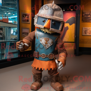 Rust Medieval Knight mascot...