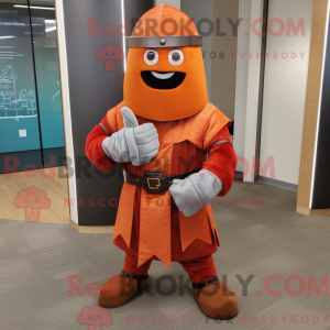 Rust Medieval Knight mascot...