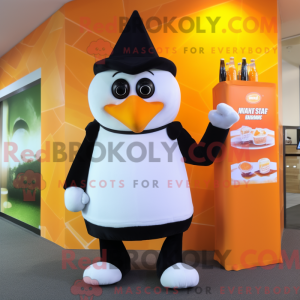Oranje fles melk mascotte...