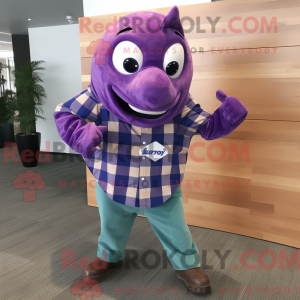 Personaggio mascotte viola...