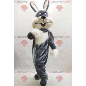 Mascota de conejo gris y blanco peludo y lindo - Redbrokoly.com