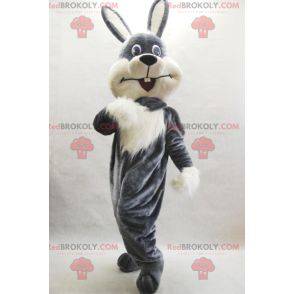 Mascota de conejo gris y blanco peludo y lindo - Redbrokoly.com