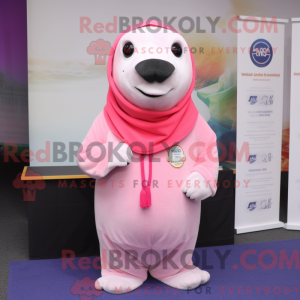 Pink Seal maskot kostume...
