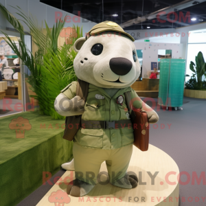 Olive Seal mascottekostuum...