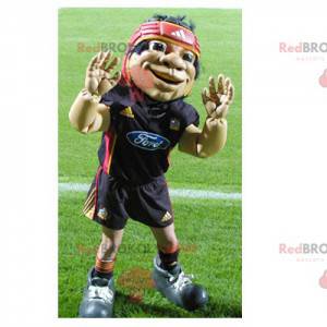 Rugby player mascot - Redbrokoly.com