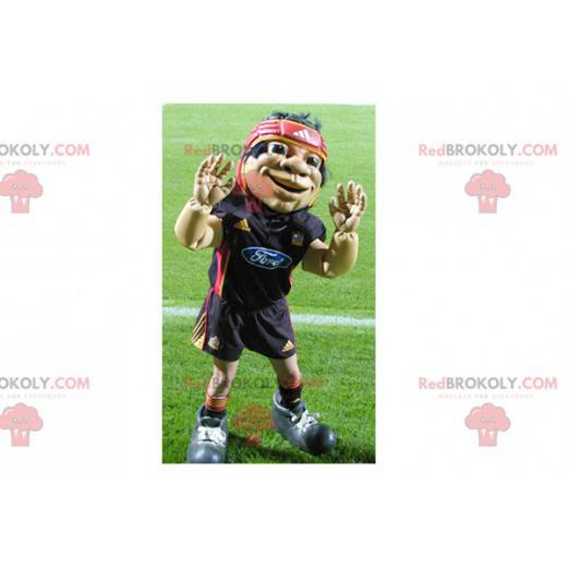 Mascotte del giocatore di rugby - Redbrokoly.com