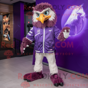 Lilla Falcon maskot kostume...