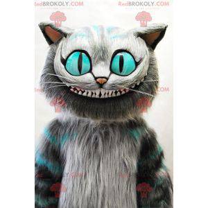 Mascote do gato Cheshire em Alice no país das maravilhas -