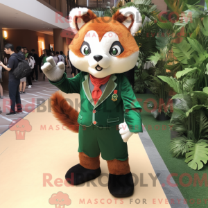 Skovgrøn Rød Panda maskot...