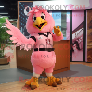 Różowa maska Eagle w...
