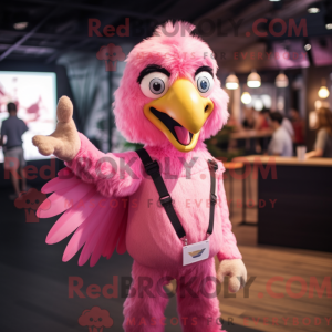 Różowa maska Eagle w...
