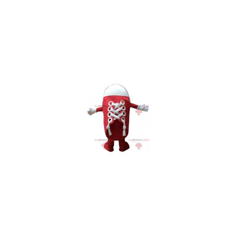 Red and white shoe mascot. Basketball mascot - Redbrokoly.com