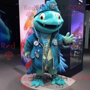 Cyan Ceviche Maskottchen...