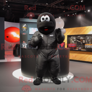 Sort boksehandske maskot...