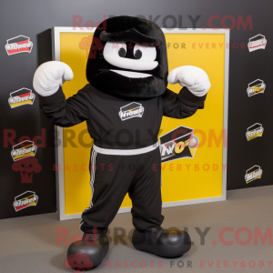 Sort boksehandske maskot...