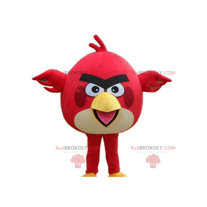 Mascote pássaro vermelho e branco do Angry Birds -