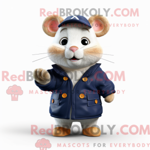 Navy hamster maskot drakt...
