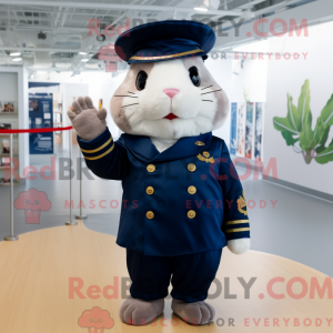 Navy hamster maskot drakt...