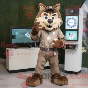 Brown Say Wolf mascot...