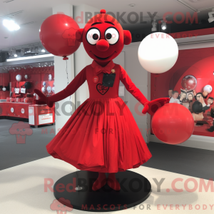 Red Trapeze Artist mascot...
