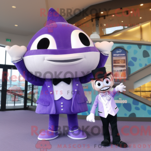 Lavender Ray maskot kostume...