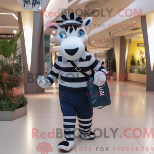 Postava maskota Navy Zebra...