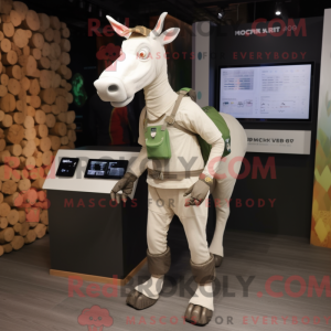 Wit Okapi-mascottekostuum...