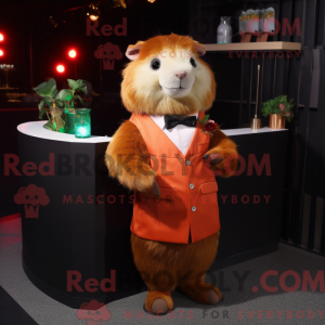 Rust marsvin maskot drakt...