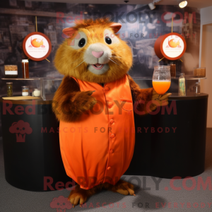 Rust marsvin maskot kostume...