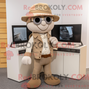 Tan Computer maskot drakt...
