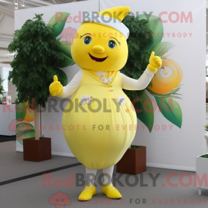 Citrongul hindbær maskot...