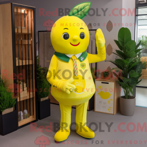 Citrongul hindbær maskot...