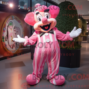 Pink Clown mascot costume...