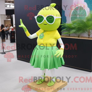 Grøn citron maskot kostume...