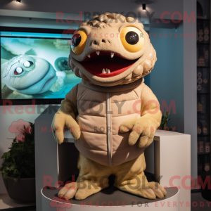 Mascotte de Piranha beige...